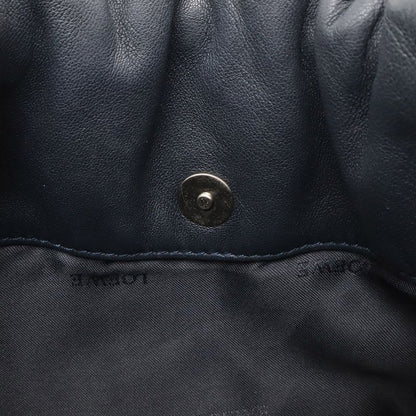 Loewe Anagram Pochette Shoulder Bag Draw String One Leather Dark Navy