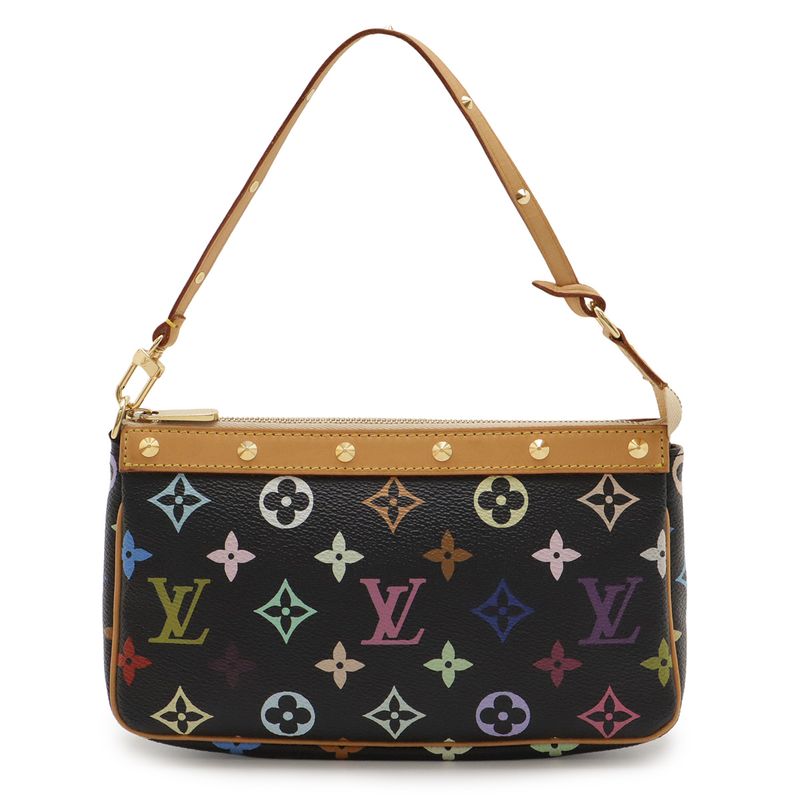 Louis Vuitton Monogram Multicolor Pochette Accessory Pouch Noir Black M92648