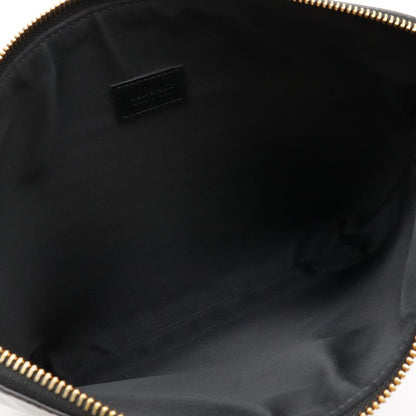 Versace Medusa Clutch Bag Second Enamel Patent Leather Black Gold Hardware