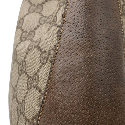 Gucci Old Gucci GG Plus Sherry Line Shoulder Bag Draw String Bag PVC Leather