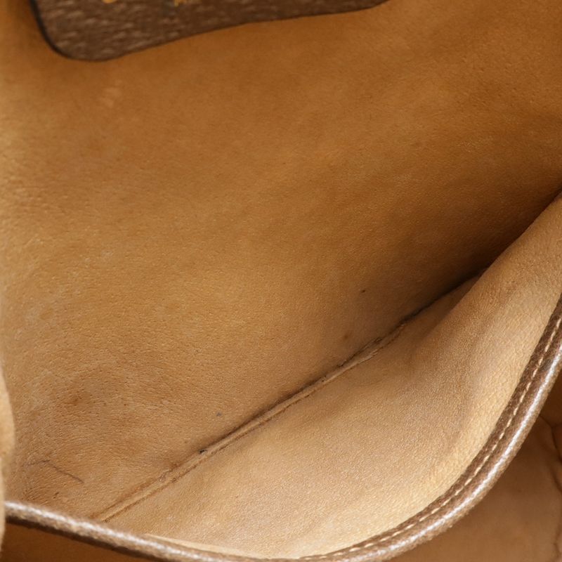 Gucci Old Gucci GG Plus Sherry Line Shoulder Bag Draw String Bag PVC Leather