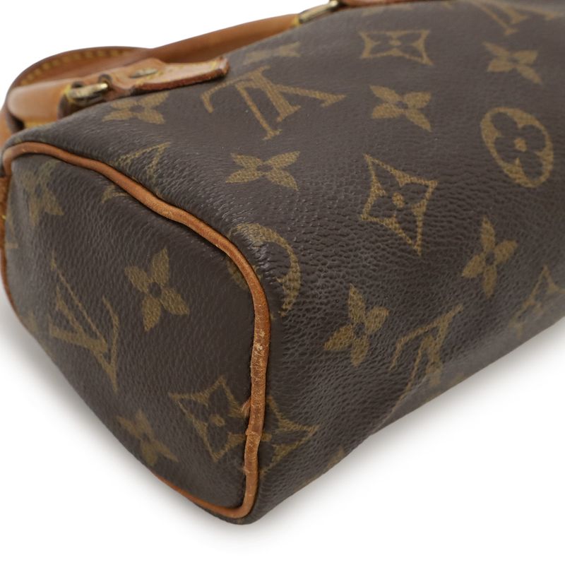 Louis Vuitton Monogram Mini Speedy Handbag Mini Bag Pouch Accessory Case 2way