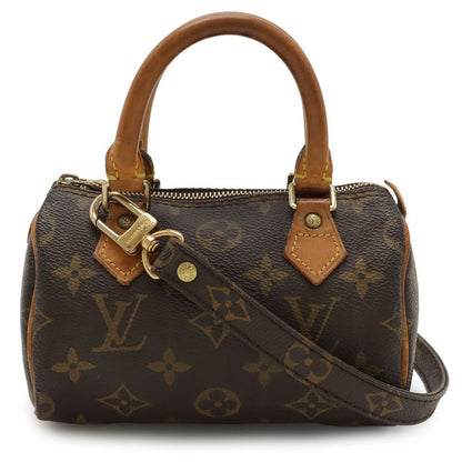 Louis Vuitton Monogram Mini Speedy Handbag Mini Bag Pouch Accessory Case 2way