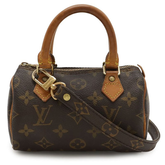 Louis Vuitton Monogram Mini Speedy Handbag Mini Bag Pouch Accessory Case 2way