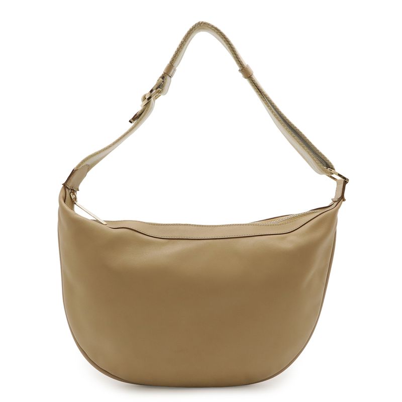 Gucci Hobo Shoulder Bag One Shoulder Semi-Shoulder Shoulder Leather Beige