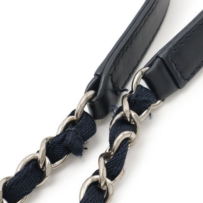 Chanel Deauville Line Beau Ring Bag Handbag 2way Chain Shoulder Bag Denim Navy