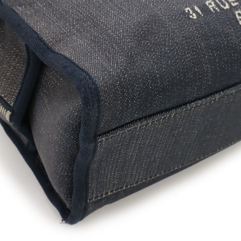 Chanel Deauville Line Beau Ring Bag Handbag 2way Chain Shoulder Bag Denim Navy