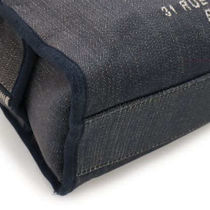 Chanel Deauville Line Beau Ring Bag Handbag 2way Chain Shoulder Bag Denim Navy