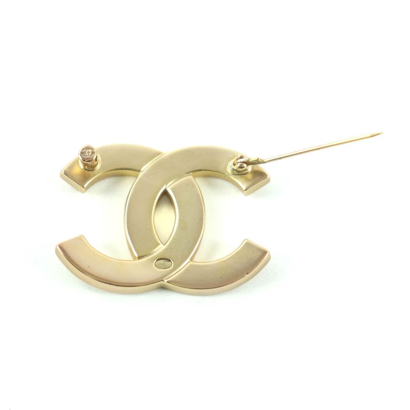 Chanel Chanel A21 C Rhinestone Brooch Gold Box Storage Bag