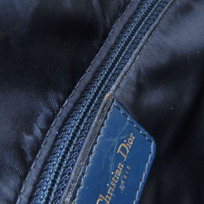 Christian Dior Double Saddle Trotter Pattern Handbag Canvas Women's