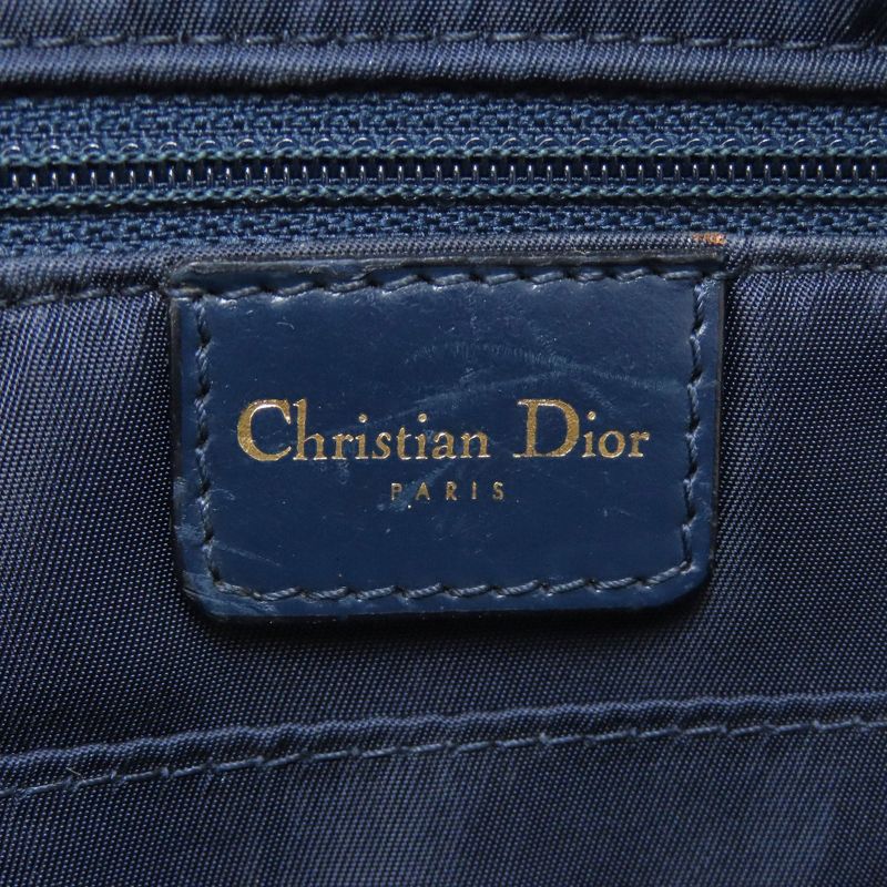 Christian Dior Double Saddle Trotter Pattern Handbag Canvas Women's