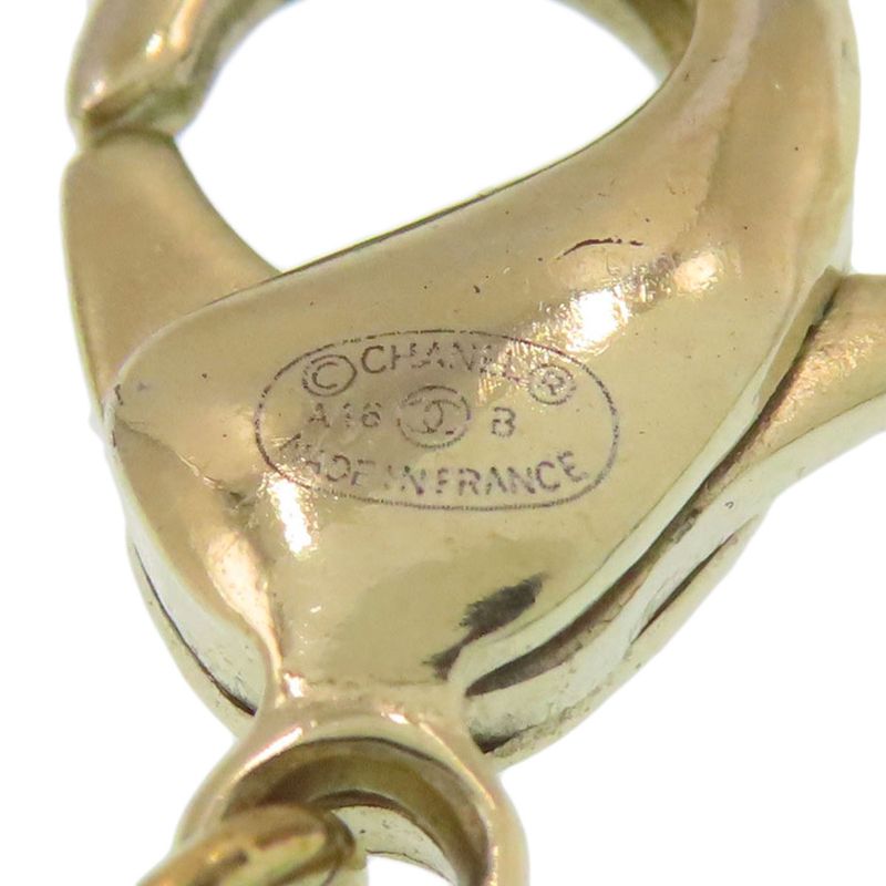 Chanel Fake Pearl Coco Mark Bracelet Metal Women's