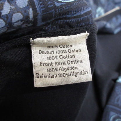 Hermes Allover Pattern Switching Knit Cotton Zip Up Blouson Jacket M Navy Men's
