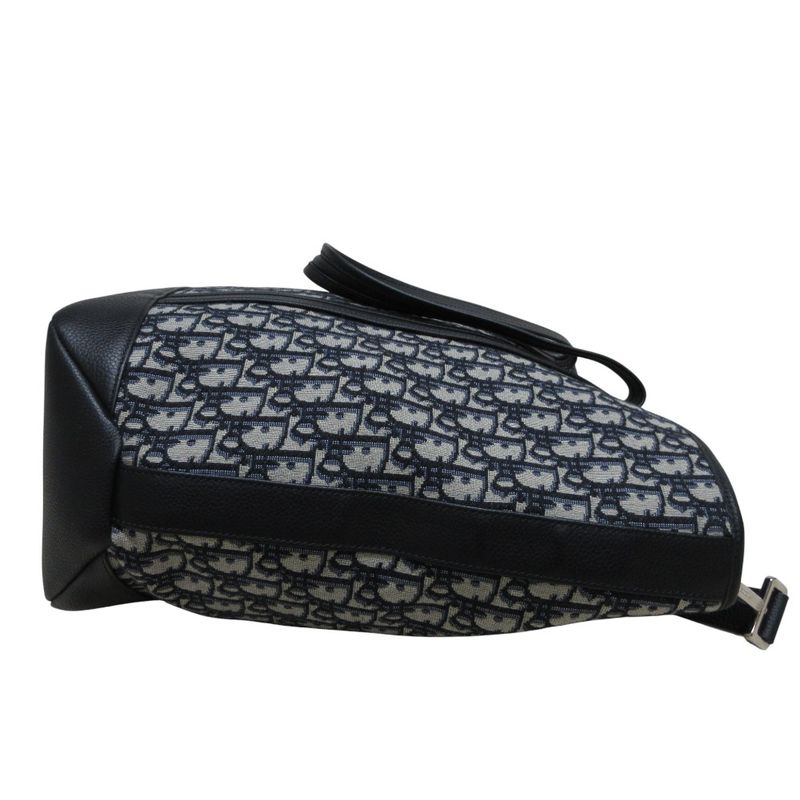 Dior Oblique Jacquard Voyage 2way Tote Bag Navy Black Men's Used