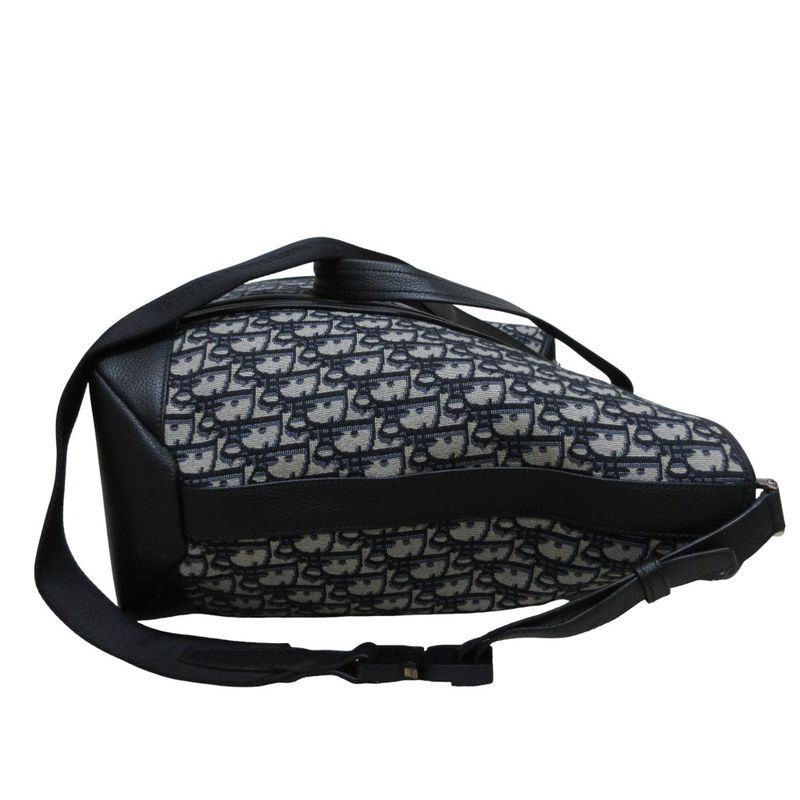 Dior Oblique Jacquard Voyage 2way Tote Bag Navy Black Men's Used