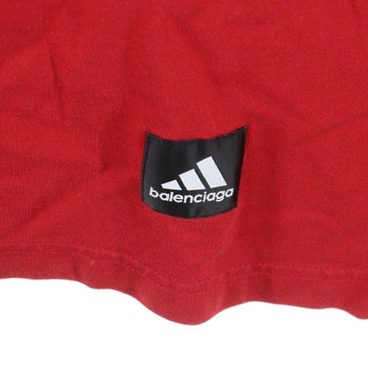 Balenciaga 23SS × Adidas Logo Print Oversized Short Sleeve T-shirt Red 712398