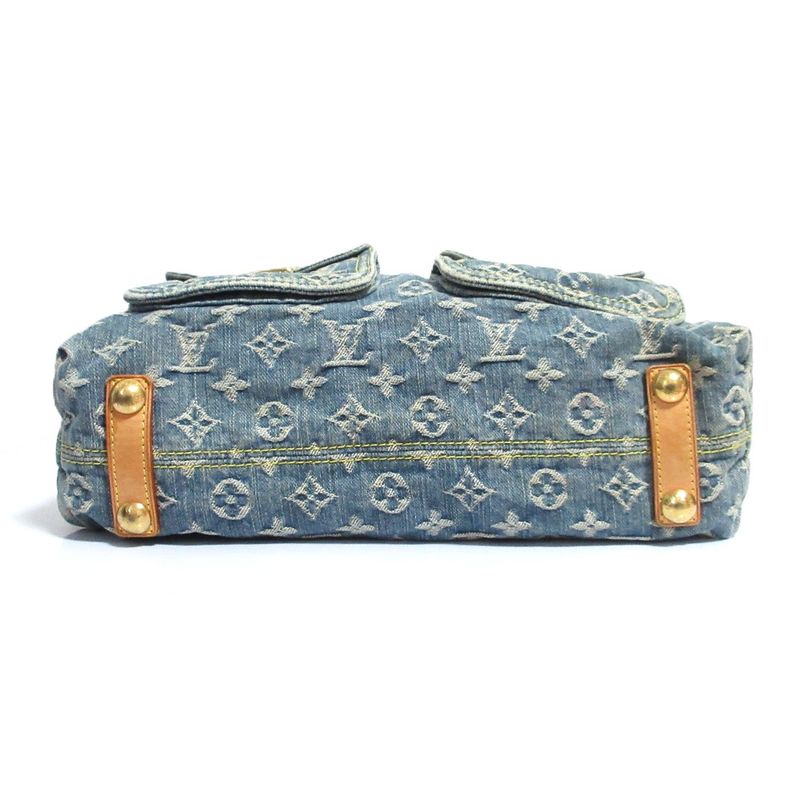 Good Louis Vuitton Monogram Denim Buggy GM 2way Shoulder Bag M95048 Blue Ladies