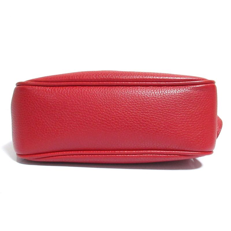 Gucci Soho Leather Camera Bag Shoulder Bag 308364 Red Ladies Used
