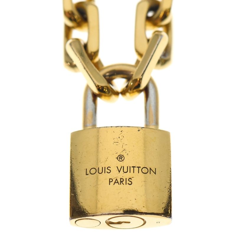 Louis Vuitton Collier LV Edge Cadena Necklace Gold Mp2993