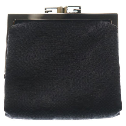 Guccissima Coin Case Black Canvas 74251 Black Hardware