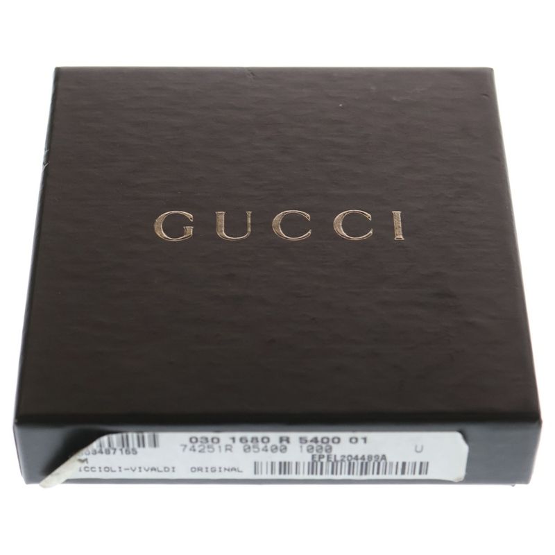 Guccissima Coin Case Black Canvas 74251 Black Hardware