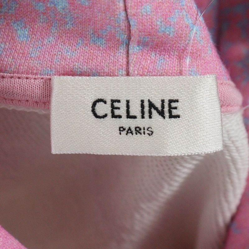 Celine AVE 57 SKY All Over Pattern Sweatshirt Pullover Parka Pink 2y85b670q