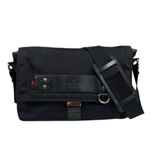 Gucci Sherry Shoulder Bag Canvas 246067 Black Men's Gucci Used Gucci