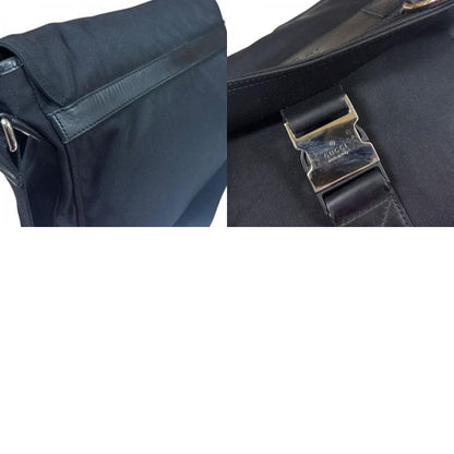 Gucci Sherry Shoulder Bag Canvas 246067 Black Men's Gucci Used Gucci