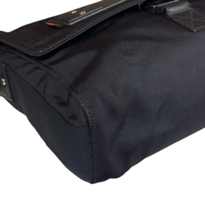 Gucci Sherry Shoulder Bag Canvas 246067 Black Men's Gucci Used Gucci