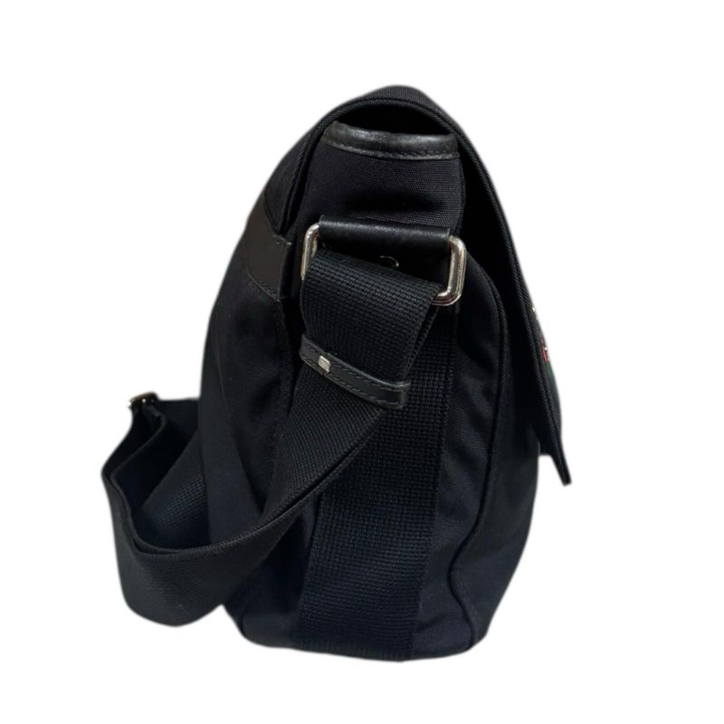 Gucci Sherry Shoulder Bag Canvas 246067 Black Men's Gucci Used Gucci