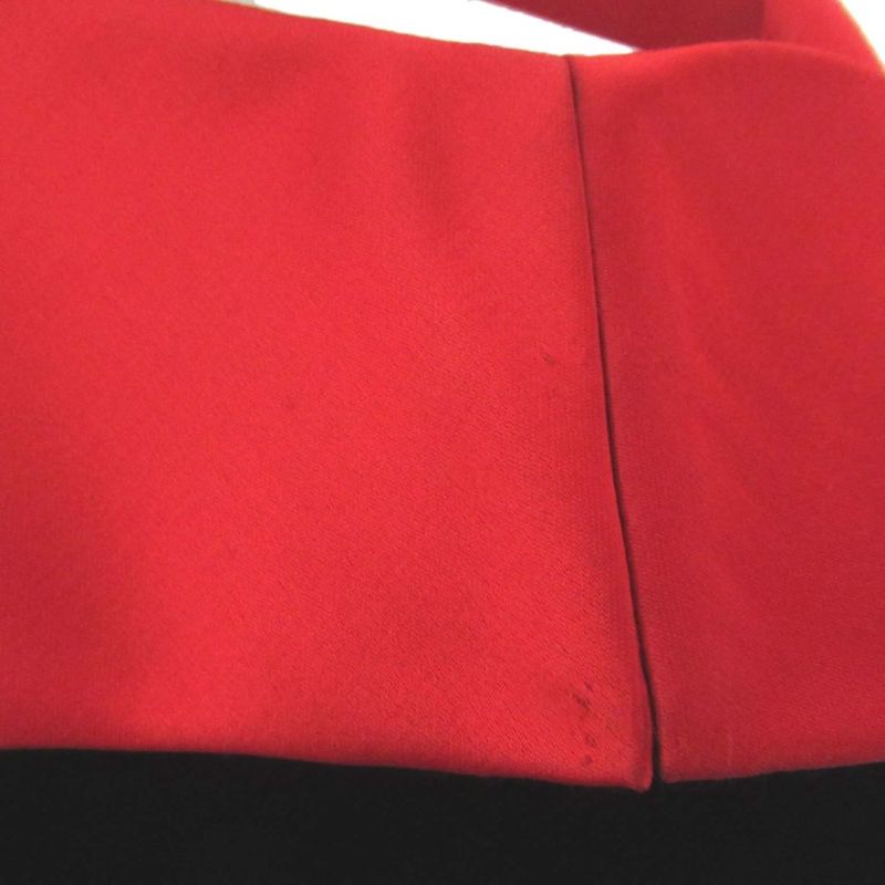 Good Christian Dior Knee-Length Sleeveless Velor X Satin Dress Black X Red