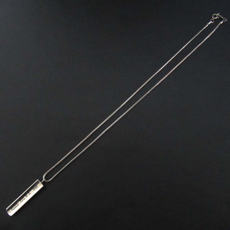 Tiffany & Co Tiffany & Co 1837 Narrow Bar Necklace Pendant 925sv Silver Ladies