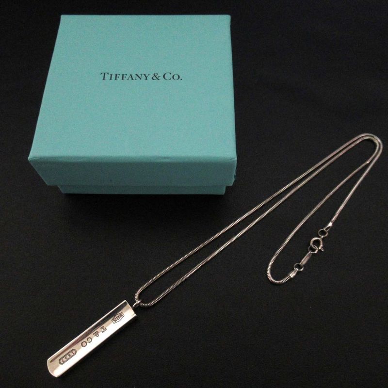 Tiffany & Co Tiffany & Co 1837 Narrow Bar Necklace Pendant 925sv Silver Ladies