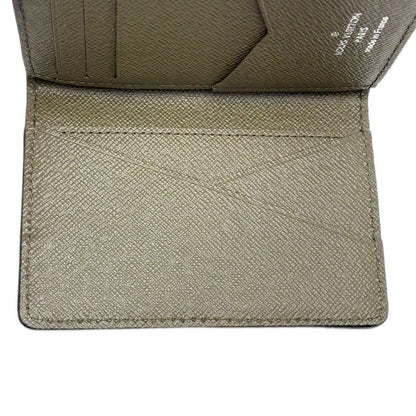 Louis Vuitton Leather Card Case Khaki Taiga Organizer de Poche