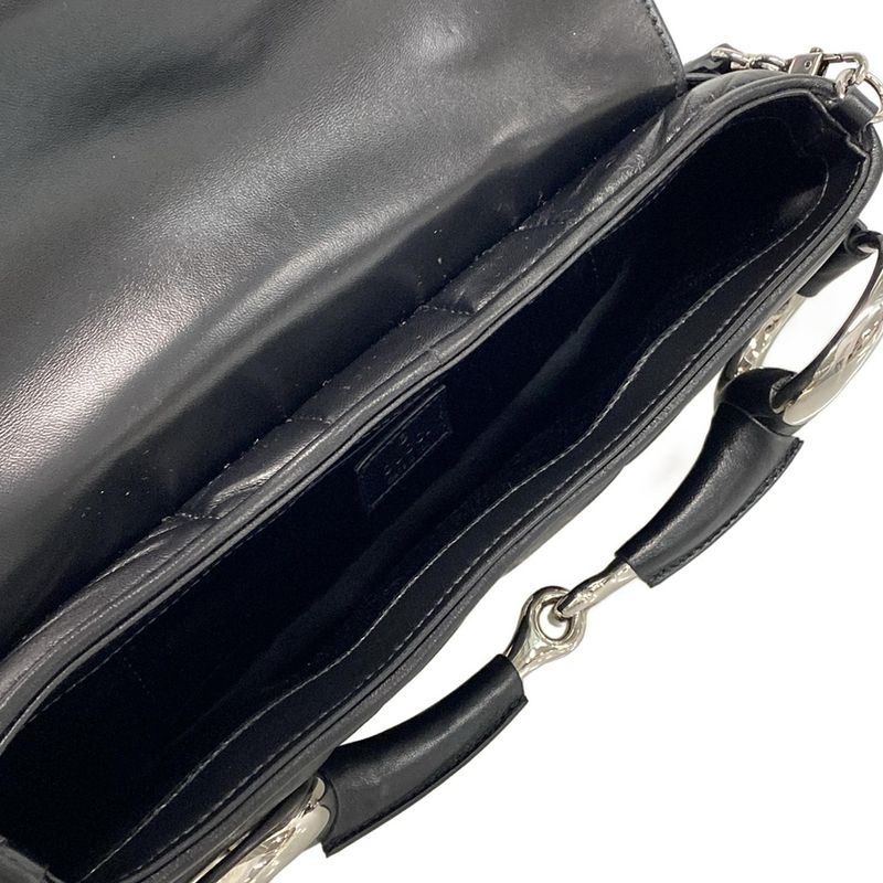 Gucci Shoulder Bag Horsebit Chain Medium Shoulder Bag 764255 Black Detachable