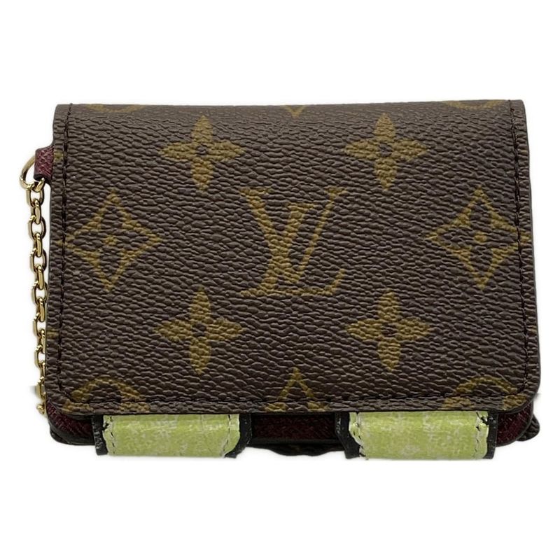 Louis Vuitton Card Case Monogram Pauket Purse M25732 Multicolor Grace Coddington