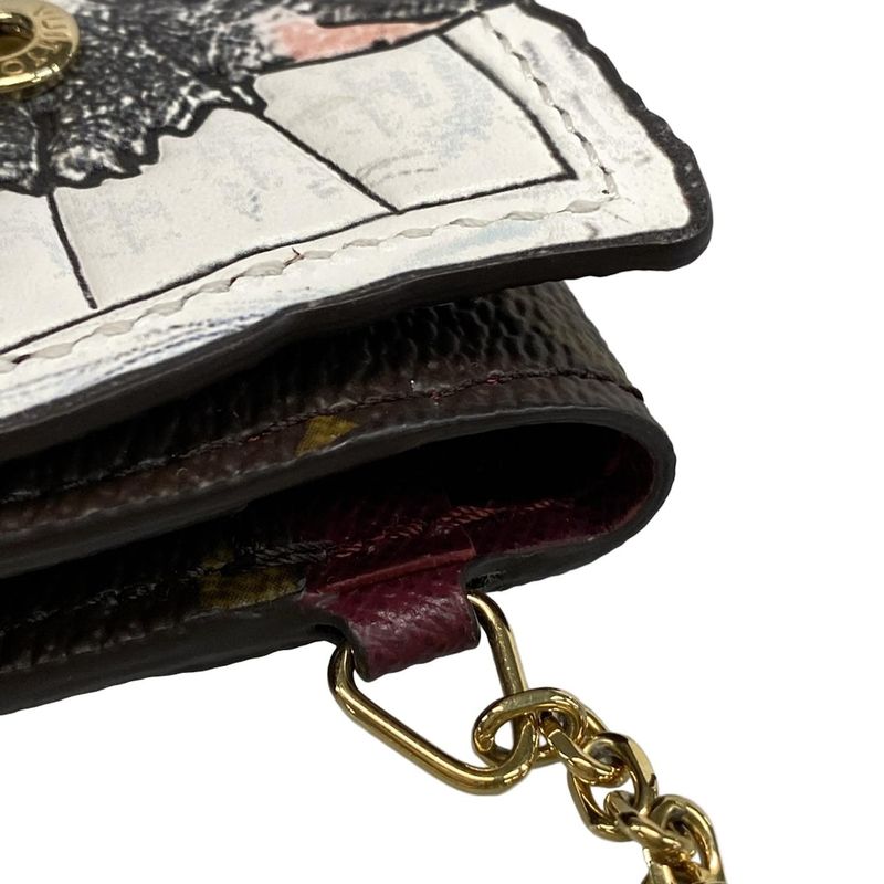 Louis Vuitton Card Case Monogram Pauket Purse M25732 Multicolor Grace Coddington