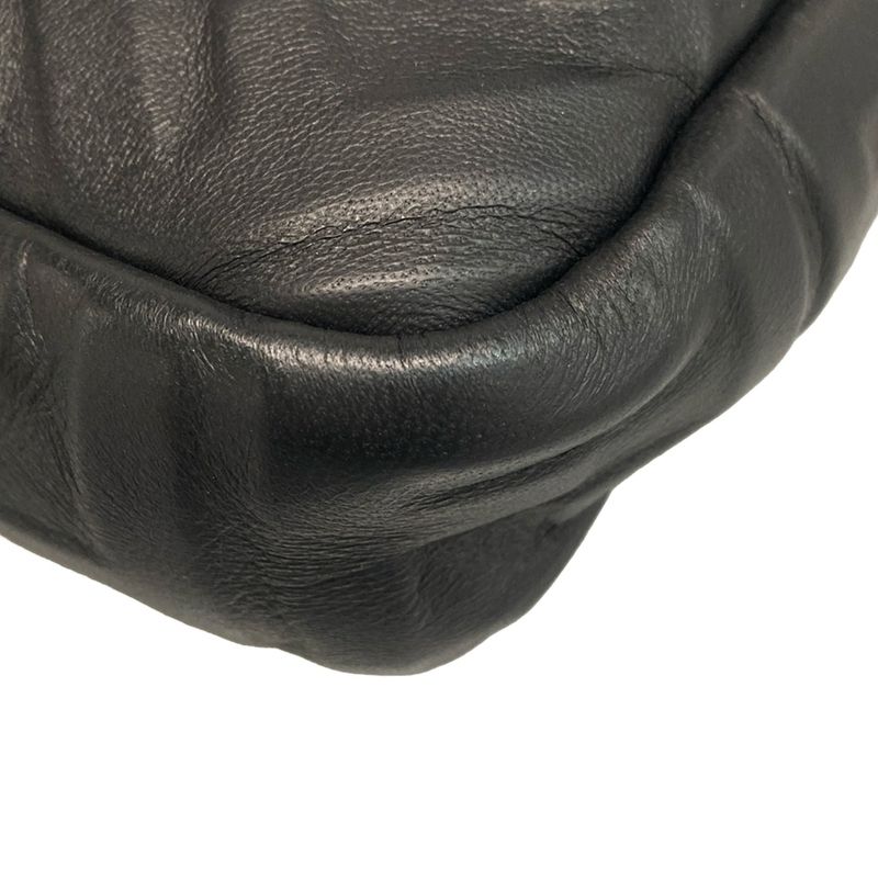 Fendi Handbag Baguette Large 8br771-A72v Black Zucca Pattern Shape Push