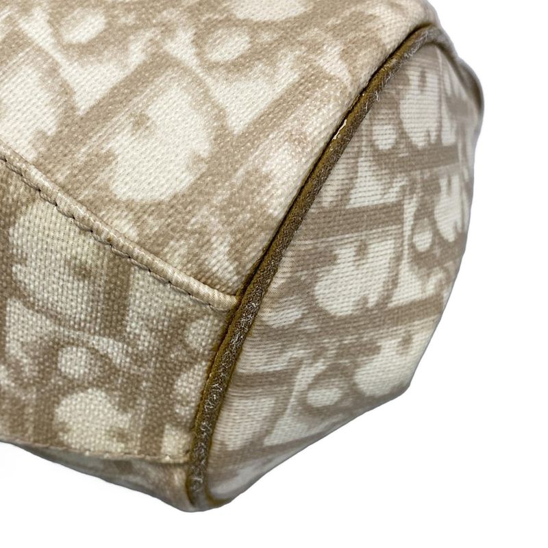 Dior Christian Dior Handbag Romantic Ivory X Beige X Brown Ribbon Leather