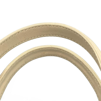 Dior Christian Dior Handbag Romantic Ivory X Beige X Brown Ribbon Leather