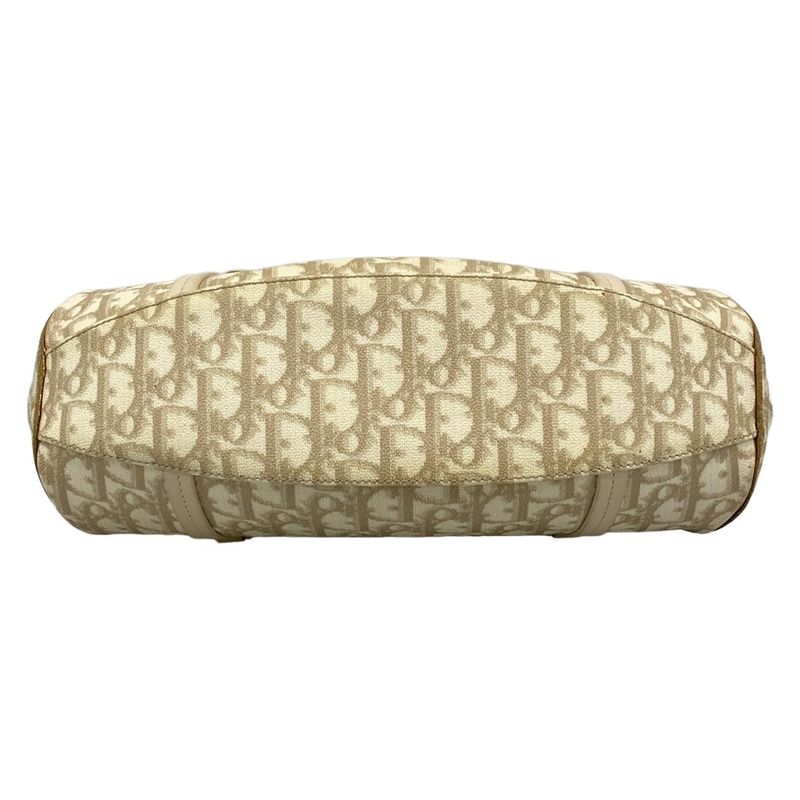 Dior Christian Dior Handbag Romantic Ivory X Beige X Brown Ribbon Leather