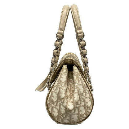 Dior Christian Dior Handbag Romantic Ivory X Beige X Brown Ribbon Leather