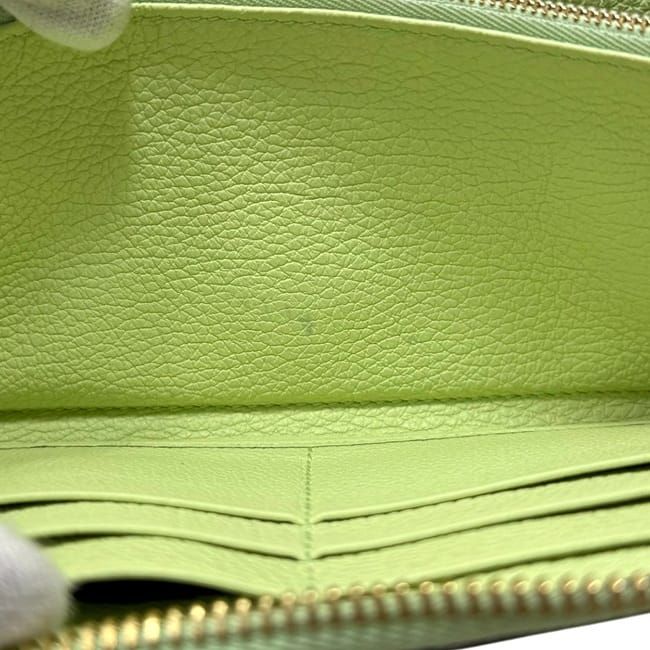 Gucci Round Zipper Long Wallet Light Green