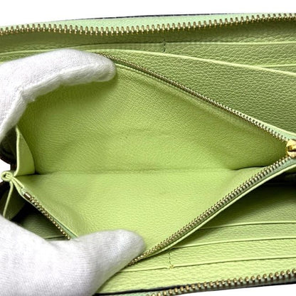 Gucci Round Zipper Long Wallet Light Green