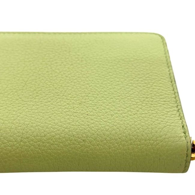 Gucci Round Zipper Long Wallet Light Green