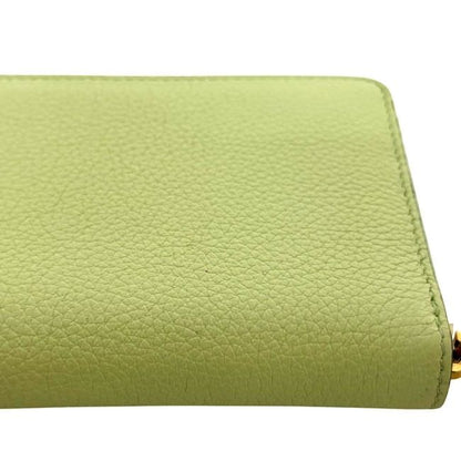 Gucci Round Zipper Long Wallet Light Green