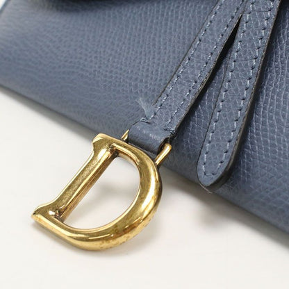 Dior Saddle Chain Wallet Calf Women's