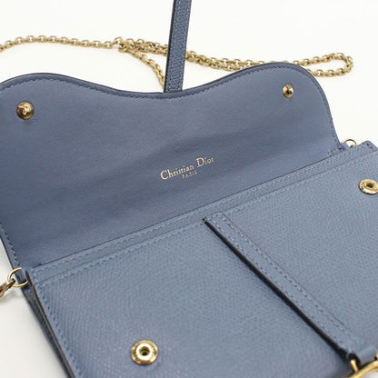 Dior Saddle Chain Wallet Calf Women's