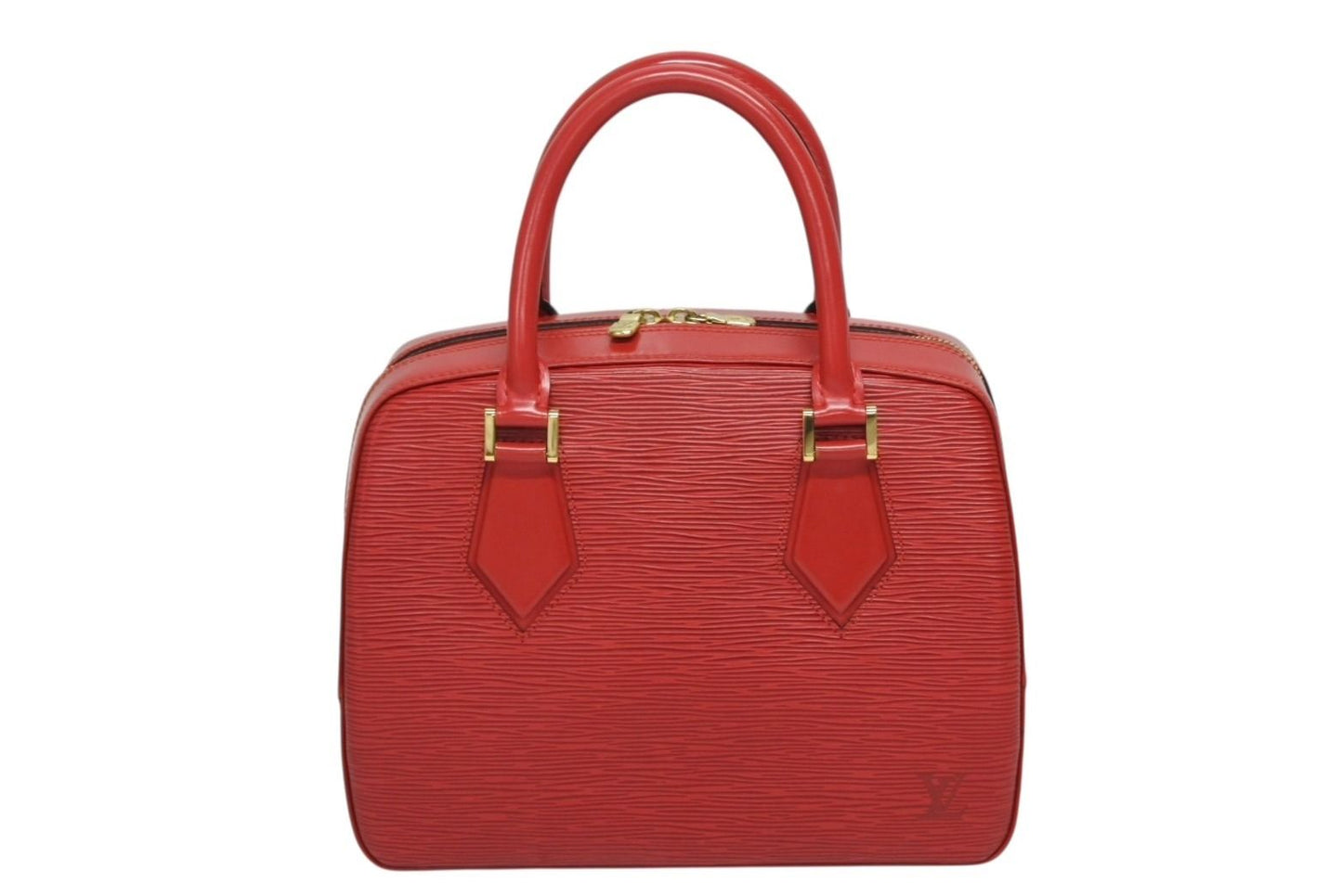 Louis Vuitton Blanc Handbag Castilian Red Epi Leather Gold