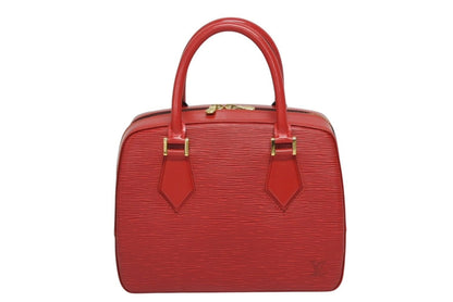 Louis Vuitton Blanc Handbag Castilian Red Epi Leather Gold